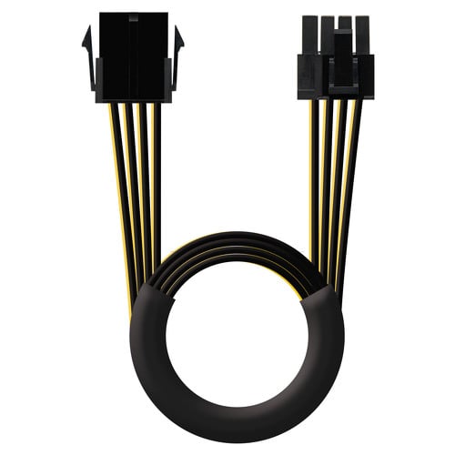 Cabo de extensão de alimentação nanocabo para placa gráfica PCI-E Molex 8 pinos fêmea para PCI-E Molex 6+2 pinos macho 0,50 m - Nanocable 10.19.1202