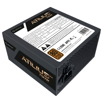 Unykach Atilius 2.0 Black 750W 80 Plus Bronze Fonte de alimentação 750W ATX 2.3 - APFC - Ventoinha de 120mm - Unykach UK212701