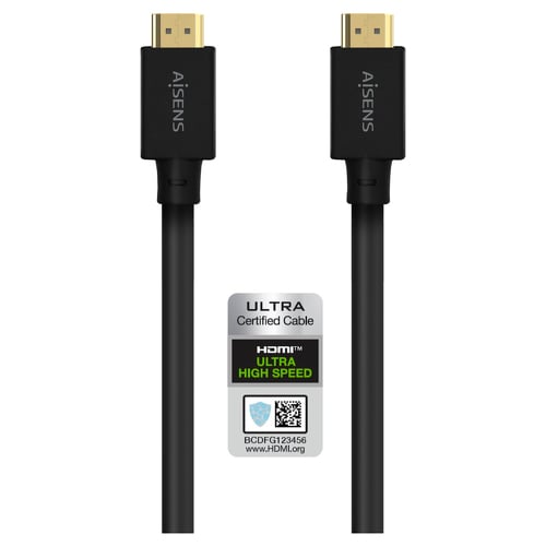 Aisens Cable HDMI V2.1 Ultra Alta Velocidad/Hec 8K@60Hz 48Gbps - A/M-A/M - 5.0m - Color Negro - Aisens A150-0680