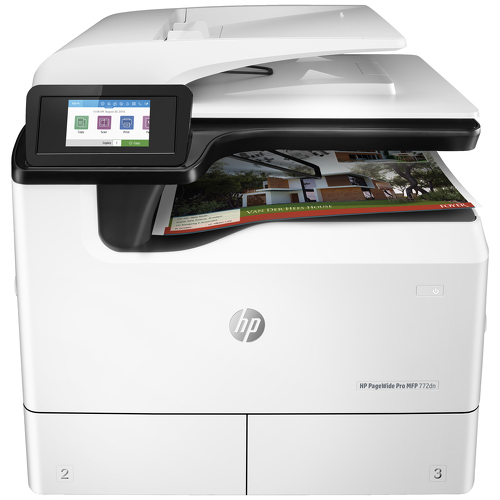 HP PageWide MFP 772dn, Jato de tinta térmico, Impressão a cores, 2400 x 1200 DPI, A3, Impressão directa, Branco - HP Y3Z54B
