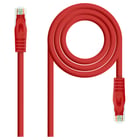 Cabo de rede nanocabo Patch Cord RJ45 LSZH Cat.6a UTP AWG24 0,50m - Vermelho - Nanocable 10.20.1800-R
