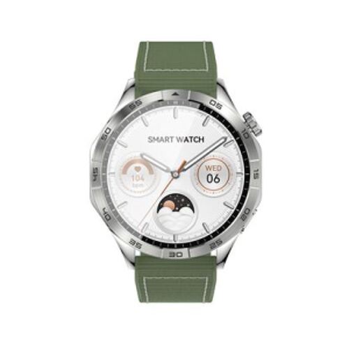 Smartwatch XO WATCH4 Tela Redonda 1,43" AMOLED - Chamadas Bluetooth - Multiesporte - IP68 - Cor Verde - XO XOWATCH4GR