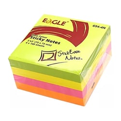 Bloco Notas Aderentes 075x075mm Eagle Neon Cubo 400 Folhas - Eagle 1621056