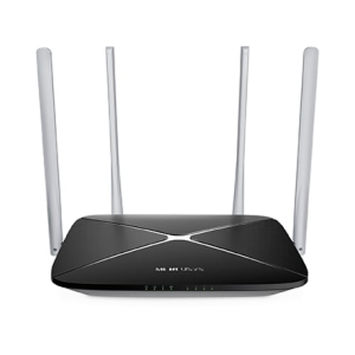 Router sem fios Mercusys AC1200 Dual Band - 5 Portas - 10/100Mbps - 4 Antenas 5dBi - Mercusys AC12