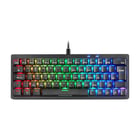 MARS GAMING MKMINIPRO HOT-SWAPPABLE RGB MECHANICAL 60 KEYBOARD LINEAR LUBRICATED SWITCHES SOFTWARE PORTUGUESE LAYOUT BLACK - Mars Gaming MKMINIPROYPT