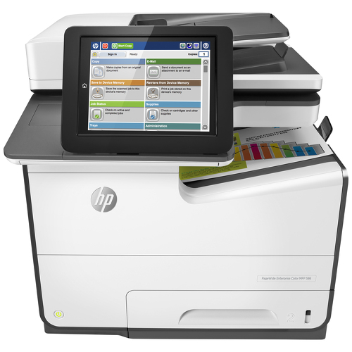HP PageWide Enterprise Color Impressora multifunções 586dn, Jato de tinta térmico, Impressão a cores, 2400 x 1200 DPI, A4, Impressão directa, Preto, Branco - HP G1W39AB13