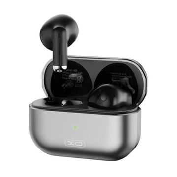 Auscultadores XO Bluetooth 5.3 - Estojo de alumínio - até 5 horas de música - Cabo de carregamento tipo C - Preto - XO 240262