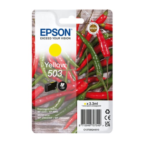 EPSON TINTEIRO AMARELO 503 XP5200/05/WF2960/65 - Epson C13T09Q44020