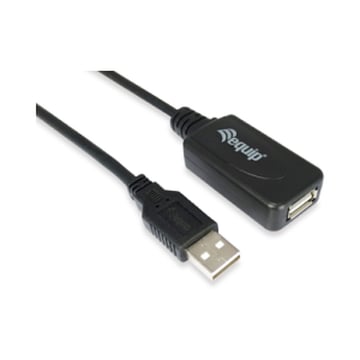 Equipar cabo de extensão USB 2.0 ativo - blindagem dupla - comprimento 10m - cor preta - Equip EQ133310