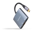 Nanocable Conversor USB-C a HDMI, USB3.0 y USB-C PD - Color Gris - Nanocable 10.16.4306