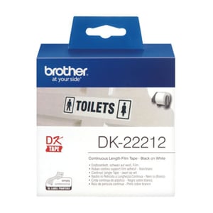Fita contínua de película plástica (branca). Largura: 62 mm. Comprimento: 15,24 m - Brother DK22212