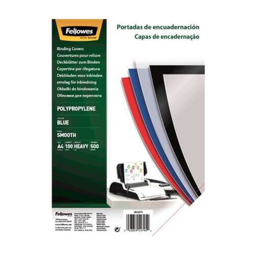 Fellowes Conjunto de 100 capas de polipropileno A4 - 500 mícrons - Resistente - Azul - Fellowes 54771