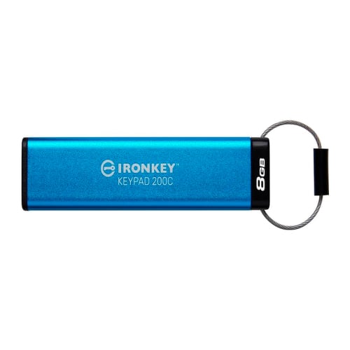 KINGSTON PEN 8GB USB-C IRONKEY KEYPAD 200C FIPS 140-3 LVL 3 (Pending) AES-256 - Kingston IKKP200C/8GB