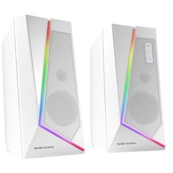Colunas MARS GAMING MS7W RGB SPEAKERS 20W USB, JACK+BLUETOOTH 5.0, DYNAMIC RGB, WHITE - Mars Gaming MS7W