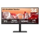 LG MONITOR IPS 34" 21:09 CURVO WQHD 60HZ HDMI DP USB-C RJ45 COLUNAS HAS 34BA75QE - LG 34BA75QE