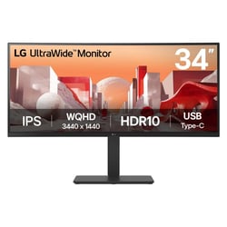 LG MONITOR IPS 34" 21:09 CURVO WQHD 60HZ HDMI DP USB-C RJ45 COLUNAS HAS 34BA75QE - LG 34BA75QE