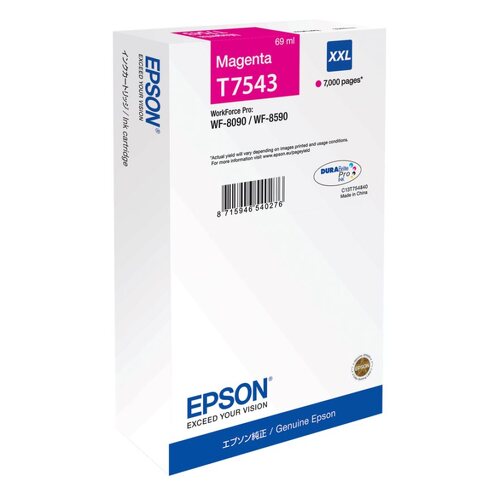 Cartucho de tinta original magenta Epson T7543 - C13T754340 - Epson C13T754340