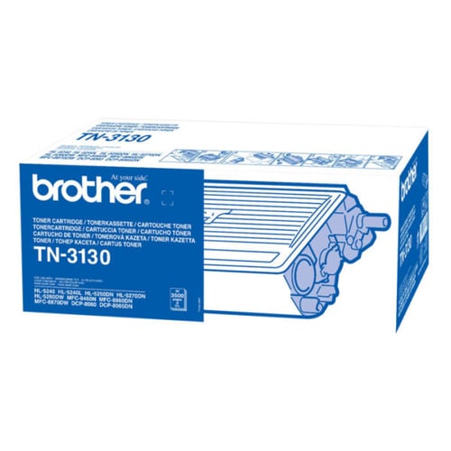 Toner Preto. Duração estimada: 3.500 páginas A4 a 5% de cobertura - Brother TN3130