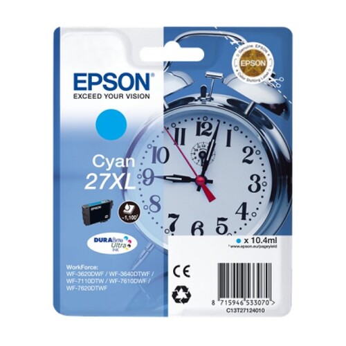 Cartucho de tinta original Epson T2712 (27XL) ciano - C13T27124012 - Epson C13T27124012