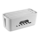 Caixa organizadora de cabos Ewent - Suporte para tablet e telemóvel - Dissipação de calor - Tampa amovível - 30,7x13,5x13cm - Branco - Ewent EW1569