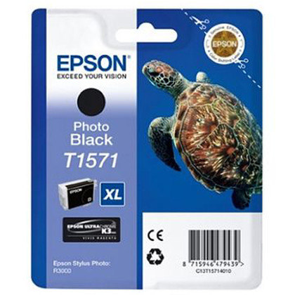 Epson Turtle Tinteiro T1571 Preto Foto Tinta UltraChrome K3 - Epson C13T15714010