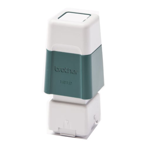 Suporte de carimbos verde. 6 carimbos de 12 x 12 mm - Brother PR1212G6P