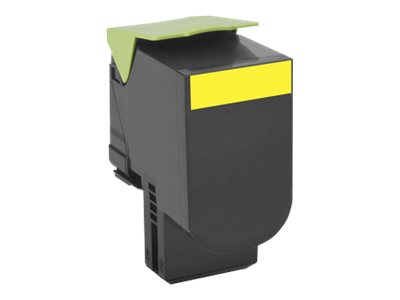 Cartucho de toner original amarelo Lexmark CX410/CX510 - 80C2HY0/80C2HYE/802HY - Lexmark 80C2HY0