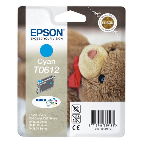 Cartucho de tinta original Epson T0612 ciano - C13T06124010 - Epson C13T06124010