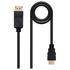 Nanocabo DisplayPort macho para cabo conversor HDMI macho 3 m - cor preta - Nanocable 10.15.4303