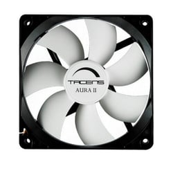 Ventoinha Tacens Aura II 80mm - Caixa preta, pás brancas - Velocidade máxima 1500rpm - Tacens 3AURAII8