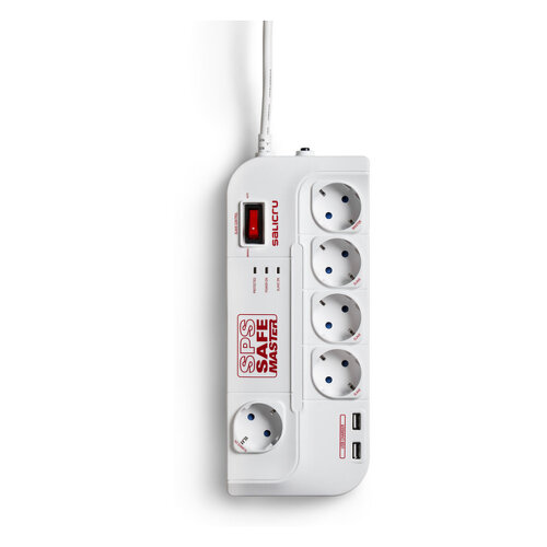 Salicru SPS SAFE Master extensão de corrente Protectores eléctricos activos de última geração - 5 tomas Schuko - Branco - Salicru 232437