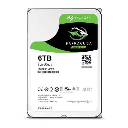SEAGATE Desktop Barracuda 5400 6TB HDD 5400rpm SATA serial ATA 6Gb/s NCQ 256MB cache 89cm 3.5 inch BLK - Seagate ST6000DM003