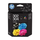 Conjunto de 2 tinteiros HP 302/304 (B82L1AE) originais de alta qualidade. - Conjunto de 2 tinteiros HP 302/304 originais a preto e a cores - B82L1AE