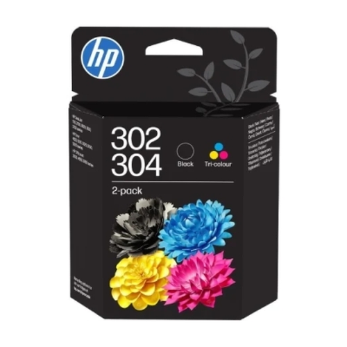 Conjunto de 2 tinteiros HP 302/304 (B82L1AE) originais de alta qualidade. - Conjunto de 2 tinteiros HP 302/304 originais a preto e a cores - B82L1AE