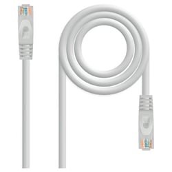 Cabo de rede nanocabo RJ45 LSZH CAT.6A UTP AWG24 - 25 cm - Cor cinza - Nanocable 10.20.1800-L25