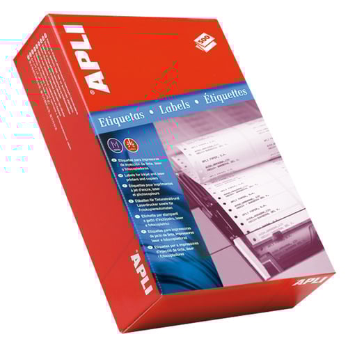 Etiquetas contínuas Apli 101,6 x 48,7 mm - 1 500 folhas - APLI 208481