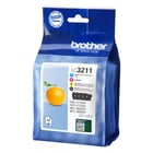 Pack de 4 Tinteiros (BK/CM/Y). Duração estimada: até 200 páginas cada cor (segundo ISO/IEC 24711) - Brother LC3211VAL