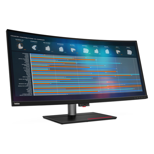 Lenovo Monitor curvo ultra-largo ThinkVision P40w-20 de 39,7 polegadas, 5120 x 2160, proporção 21:9 - Lenovo 62C1GAT6EU
