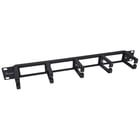 EQUIP 19" RACK MOUNT CABLE MANAGEMENT PANEL, BLACK - Equip 327315