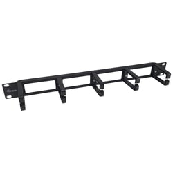 EQUIP 19" RACK MOUNT CABLE MANAGEMENT PANEL, BLACK - Equip 327315