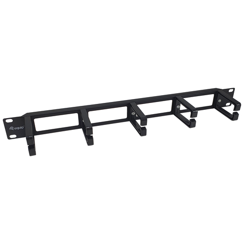 EQUIP 19" RACK MOUNT CABLE MANAGEMENT PANEL, BLACK - Equip 327315