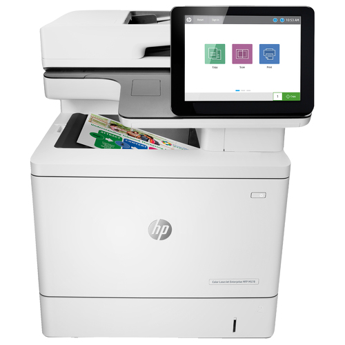 HP Color LaserJet Enterprise Multifunções M578dn, Impressão, cópia, digitalização, fax (opcional), Impressão frente e verso; ADF para 100 folhas; Eficiência energética, Laser, Impressão a cores, 1200 x 1200 DPI, A4, Impressão directa, Branco - HP 7ZU85AB13
