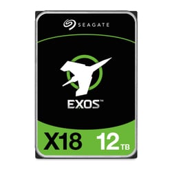SEAGATE Exos X18 12TB HDD SATA 7200RPM 256MB cache 512e/4Kn BLK - Seagate ST12000NM000J
