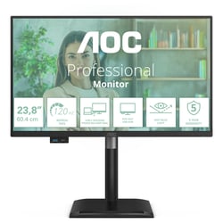AOC MONITOR IPS 24" (23.8") 16:9 FHD 4MS 120HZ HDMI DP USB COLUNAS HAS 24P4CV - AOC 24P4CV