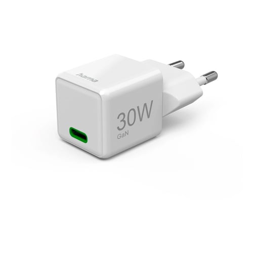 Carregador USB-C PD/QC 30W Super Mini-Charger Branco - Hama HAM201982
