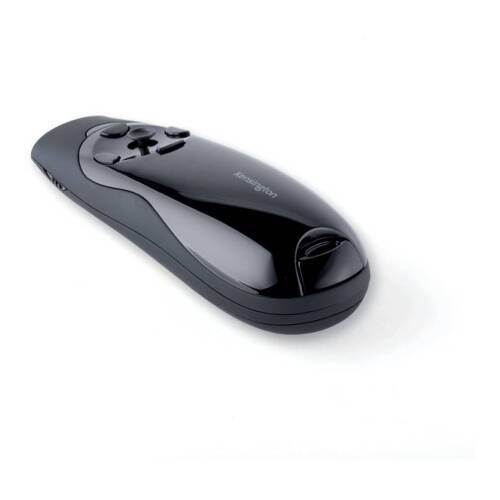 Dispositivo de entrada sem chave sem fios Kensington Expert com ponteiro laser verde e controlo do cursor - Preto - Joystick de controlo do cursor - Brilho 10 vezes - Botões retroiluminados - Alcance sem fios de 45 m - Kensington K72426EU