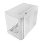 MARS GAMING MC-FUSIONM MATX COMPUTER CASE CONTINUOUS TEMPERED GLASS ROUNDED EDGES WATERCOOLING SUPPORT WHITE - Mars Gaming MCFUSIONMW