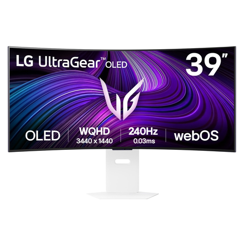 LG MONITOR OLED 39" 21:9 CURVO WQHD 240HZ VGA HDMI DP USB-C COLUNAS BRANCO 39GX9 - LG 39GX90SA-W.AEU
