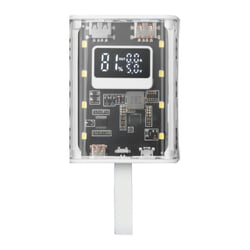 POWERBANK MARS GAMING MPK-10K, COMPACT 22.5W, 10K MAH QC3.0 & PD3.0, BATTERY MONITORING, WHITE - Mars Gaming MPK10KW