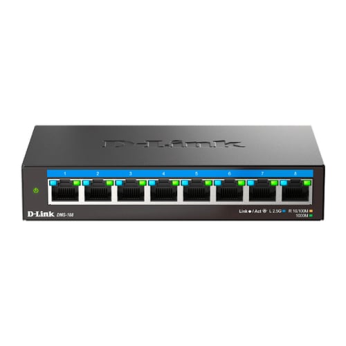 D-LINK SWITCH 8-PORT MULTI-GIGABIT UNMANAGED - D-Link DMS-108